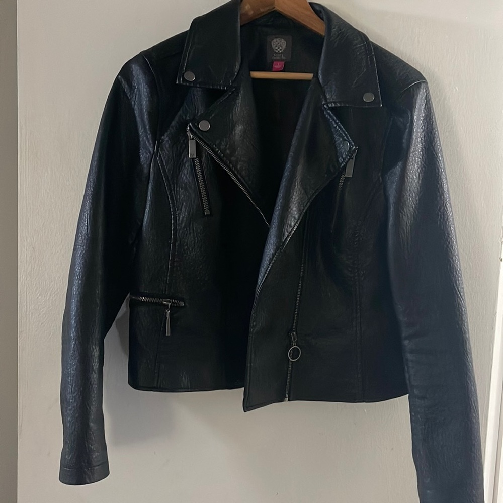 Black leather jacket